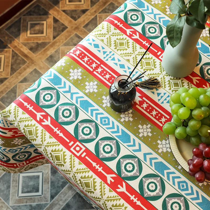 Новое поступление полосатая богемная скатерть с геометрическим принтом скатерть для пикника уличный коврик из искусственного хлопка