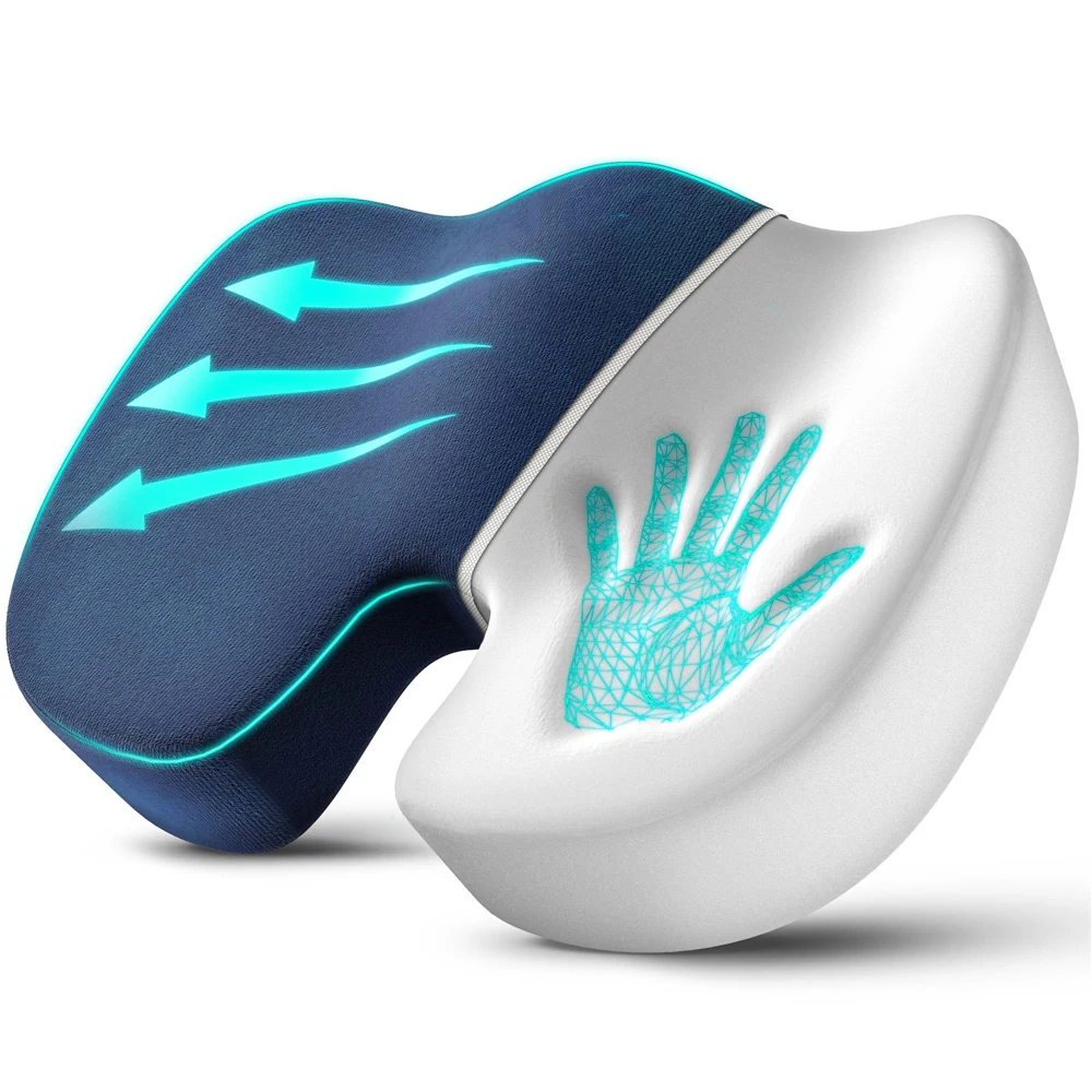 Top Seller Gel Seat Cushion Wheelchair Car Seat Cushion Ergonomic Gel Memory Foam Seat Cushion