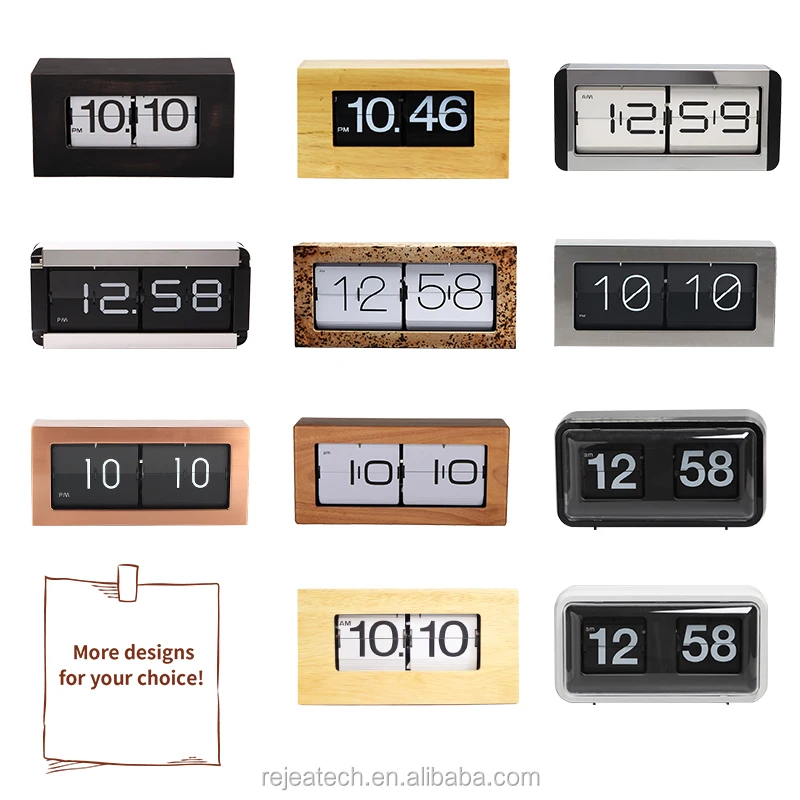 
Stainless Steel Powered Page Turning Table Desk Number Flip Wall Mounted Clock Dongguan Guangdong Clock Flip Retro Wall 