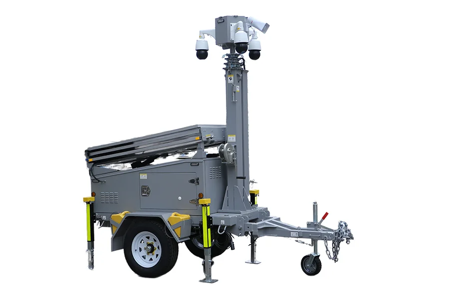 Hybrid Solar System Trailer Camera Monitor Monitoring System