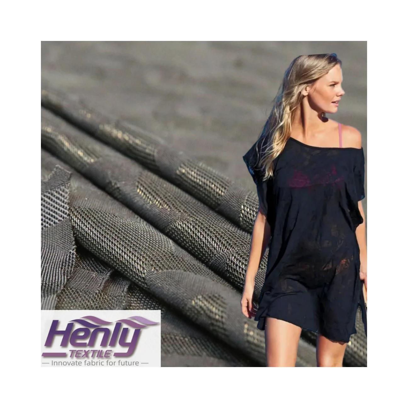 HT208164 82%NYLON 18%SPANDEX 110GSM KNITTED JACQUARD FABRIC FOR  UNDERWEAR