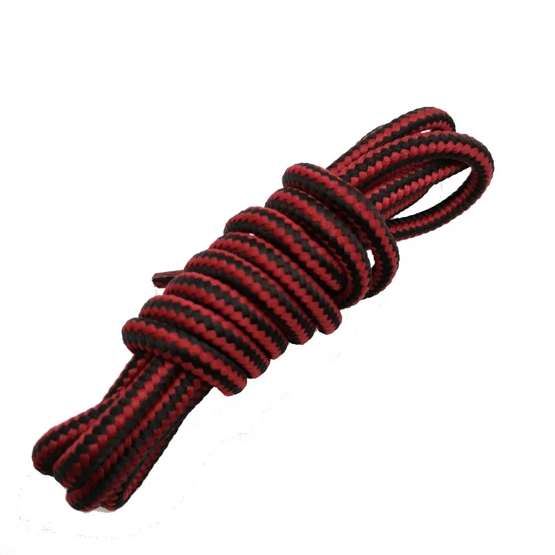 Professional supplier shoe laces hiking boot rope polyester stripe shoelaces