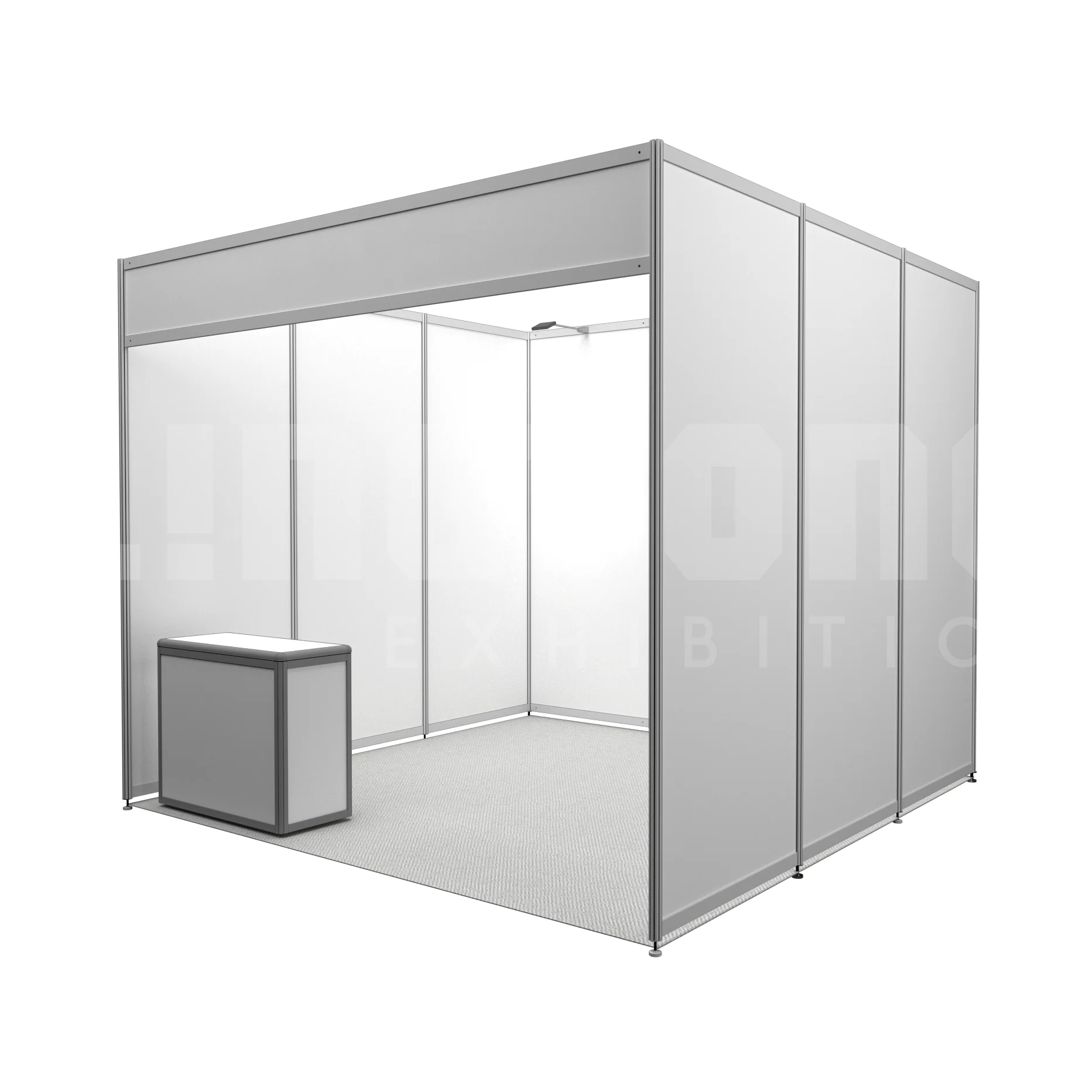 
 Modular Aluminum Exhibition Shell Scheme Booth Partition Walls Kiosk For Exhibition  
