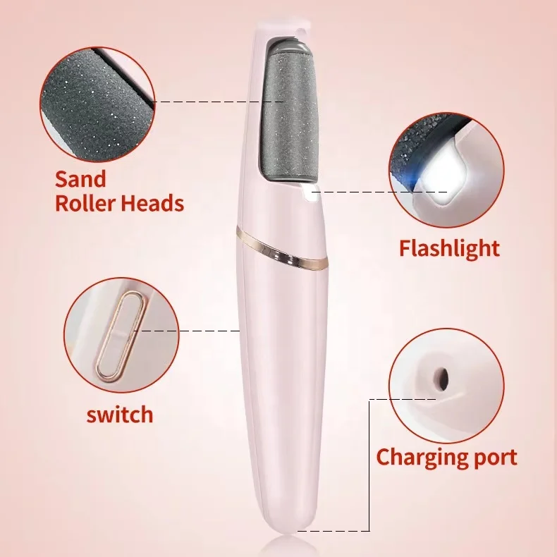 Wholesale Electric Foot Callus Remover Professional Foot Care Pedicure Tool Rechargeable Foot Scrubber