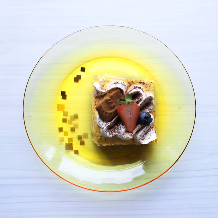 Hot sale wedding decoration dinnerware sets fruit plate tableware glass charger plates beaded clear glass dinner plates set