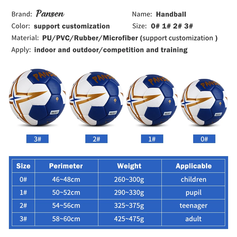 High Quality Factory lower price Colourful Handball ball Size 2 Size 3 Soft Custom logo microfiber handball ball for competition