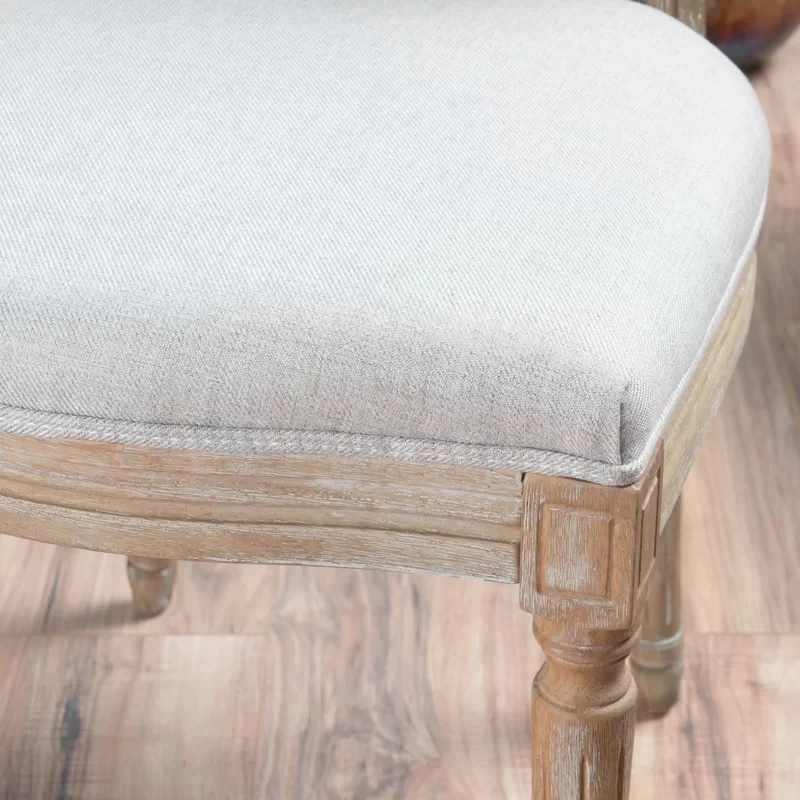 French Louis Round Back Wooden Nordic Upholstered Chesterfield Dining Room Chair