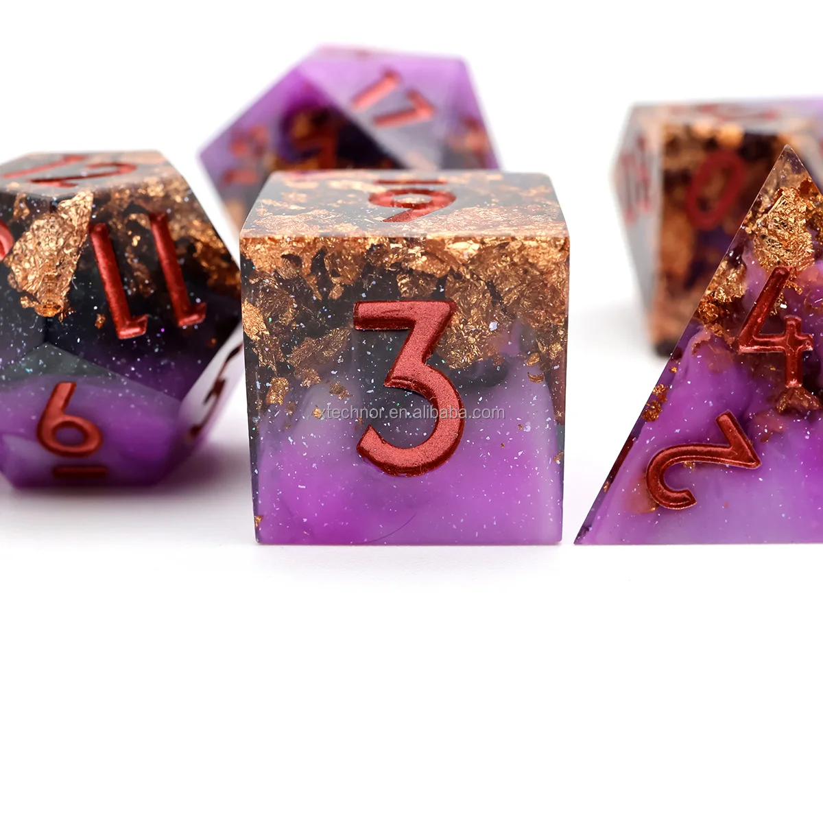 Board Games Resin DND Dice Set Sharp Edge RPG Dice Role For Playing Table Game Gift-N3