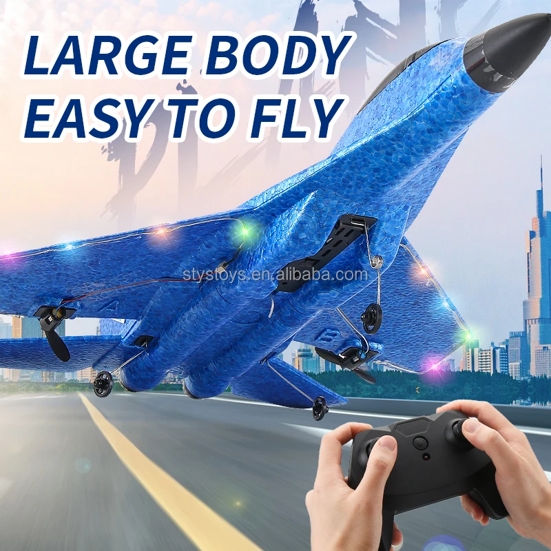 RC Airplane Foam Remote Control Stealth Bomber Airplane 44CM Length Foam Drone Glider for Children Ages 12+