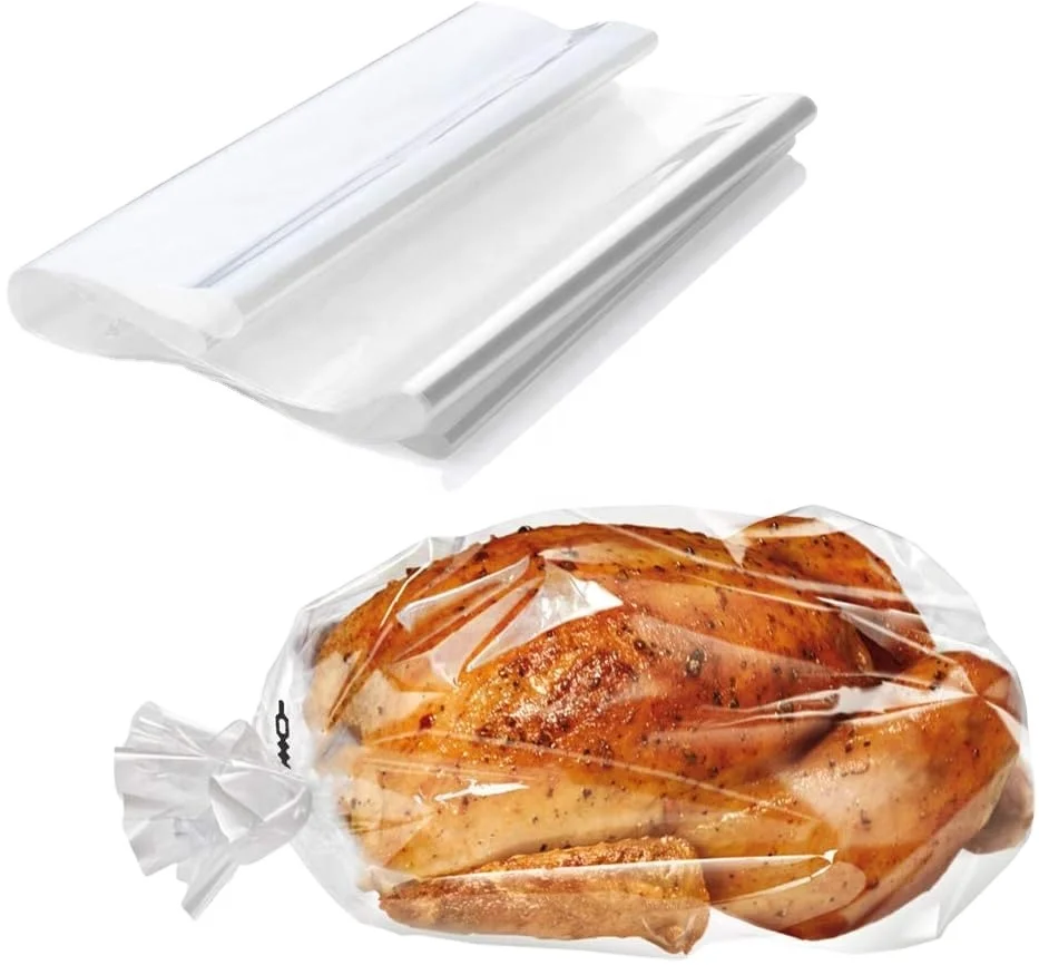 Plastic Turkey Oven Chicken Bags 25*38cm Baking Bag For Meats Ham Ribs Poultry Seafood Cooking With Ties Bake Chicken Oven Bag