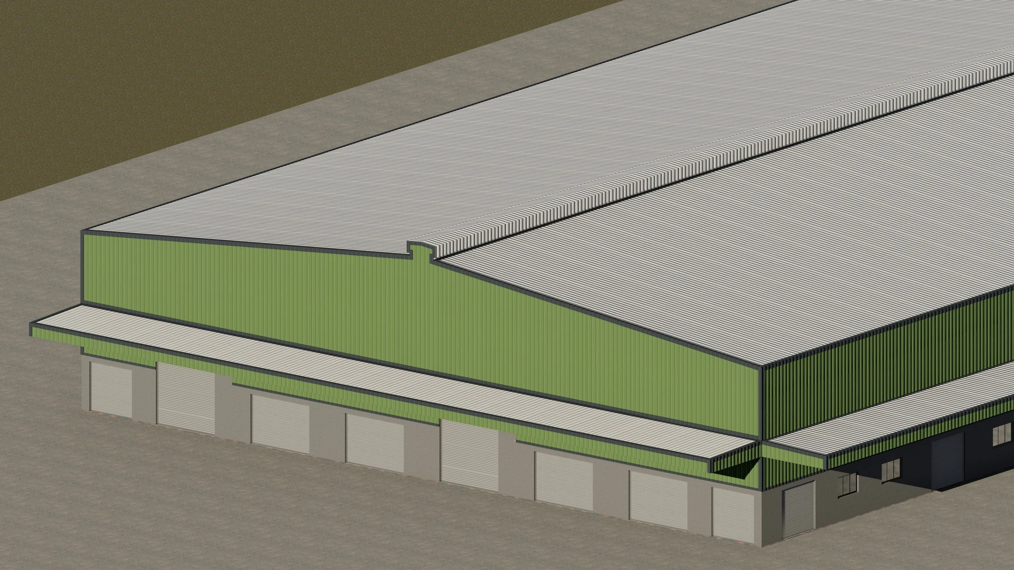 Low-cost prefabricated steel structure warehouse building with garages building