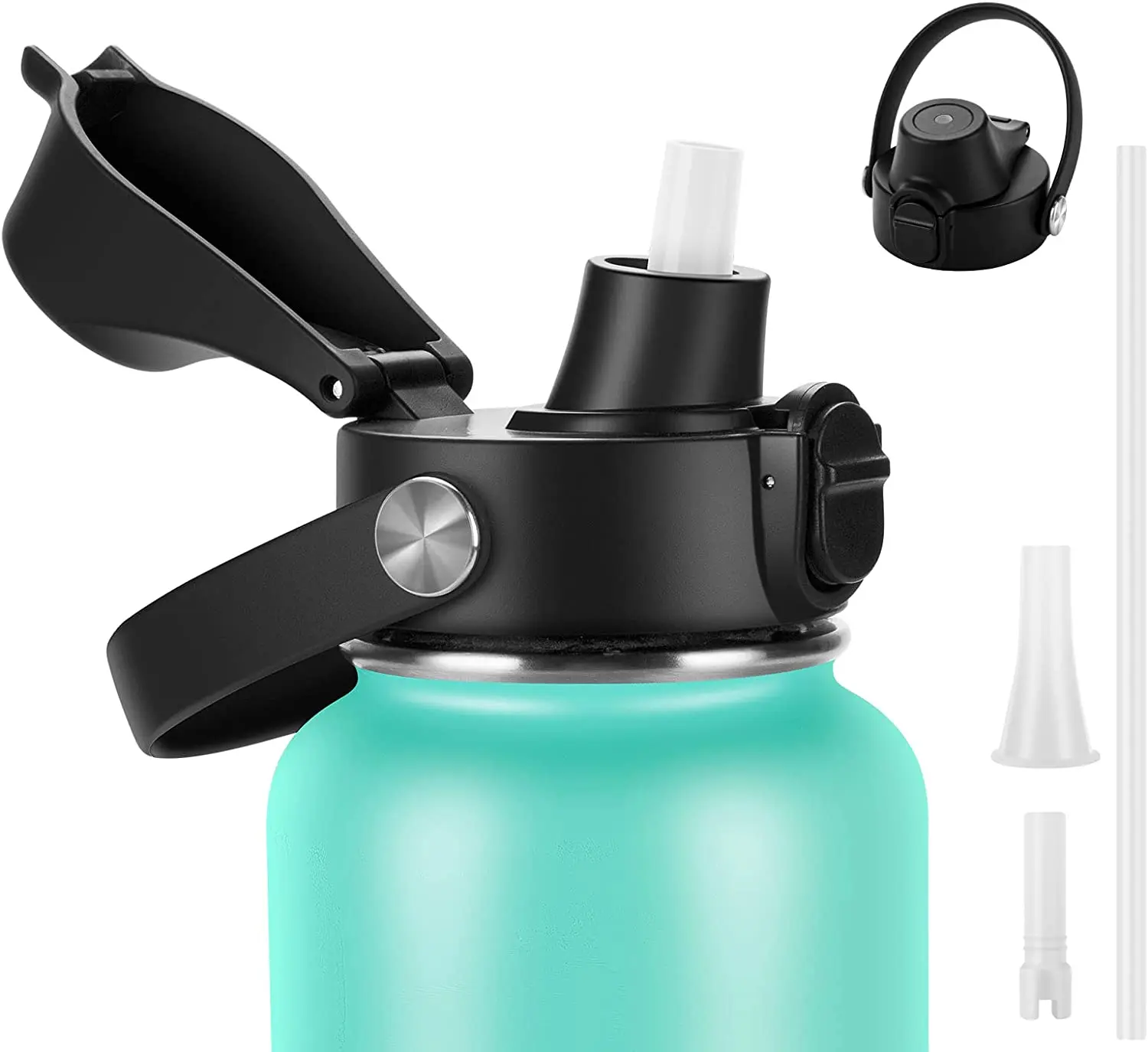 Спортивная крышка с широким горлышком, 12 унций, 18 унций, 32 унции, 40 унций, 64 унции, фляжка с трубочкой