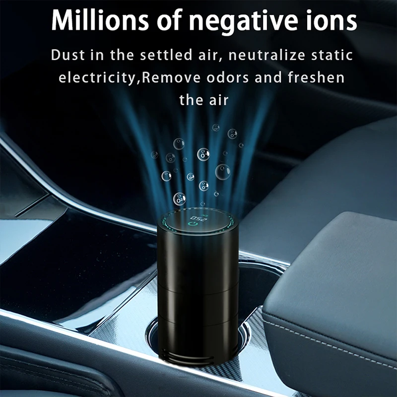 USAMS Portable Purifier With Led UV Light H13 HEPA Filter For Home Car Office Smart Car Air Purifier