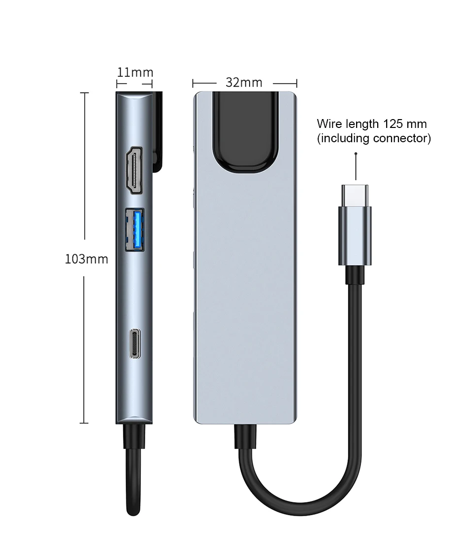 type c to hdmi rj45 multi dock station usb 3.0 splitter for home macbook ipad pro several ports usb hub