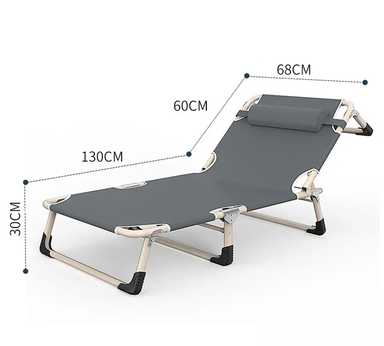 4th gear adjustable lightweight camping portable metal folding camp cot bed outdoor with pillows