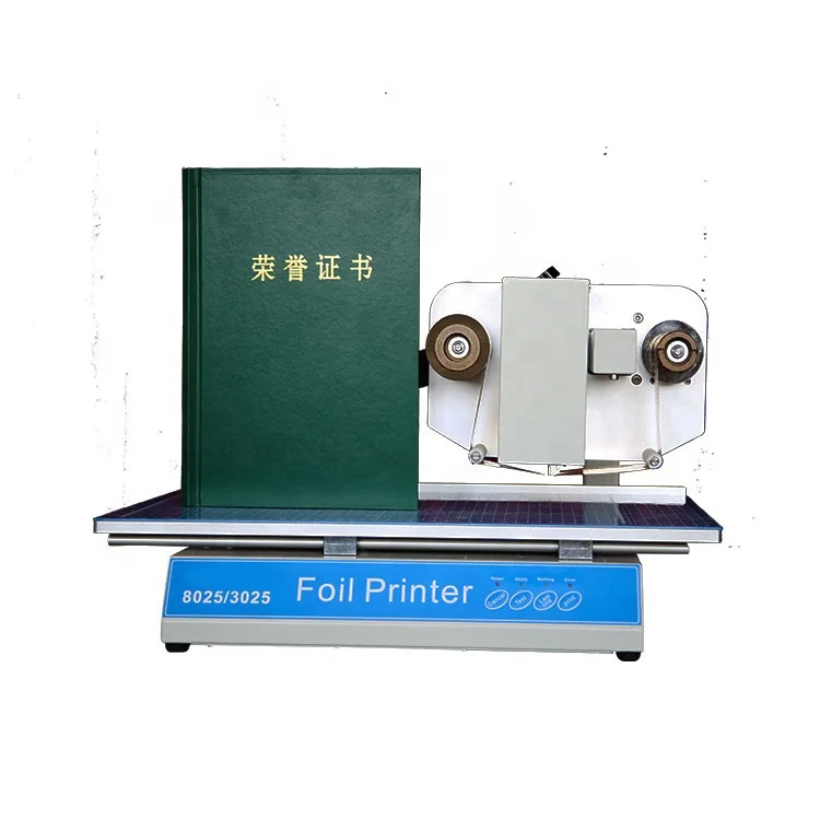 8025 flatbed aluminum digital gold foil printer machine for Notebooks   cards
