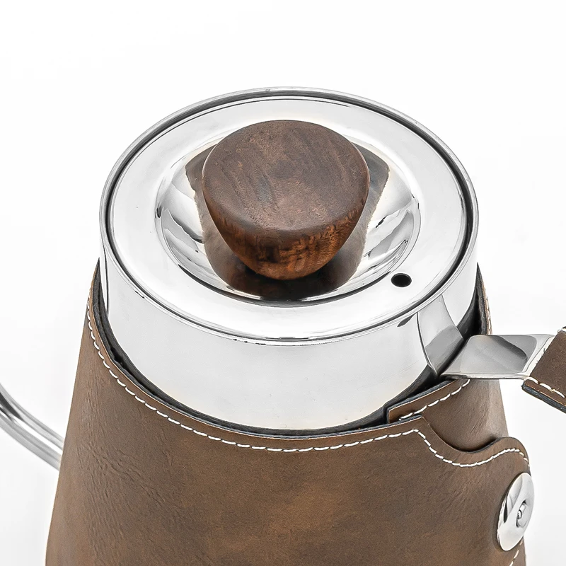 600ml Stainless Steel Tea Pot Vintage Gooseneck Pour Over Holster Coffee Kettle