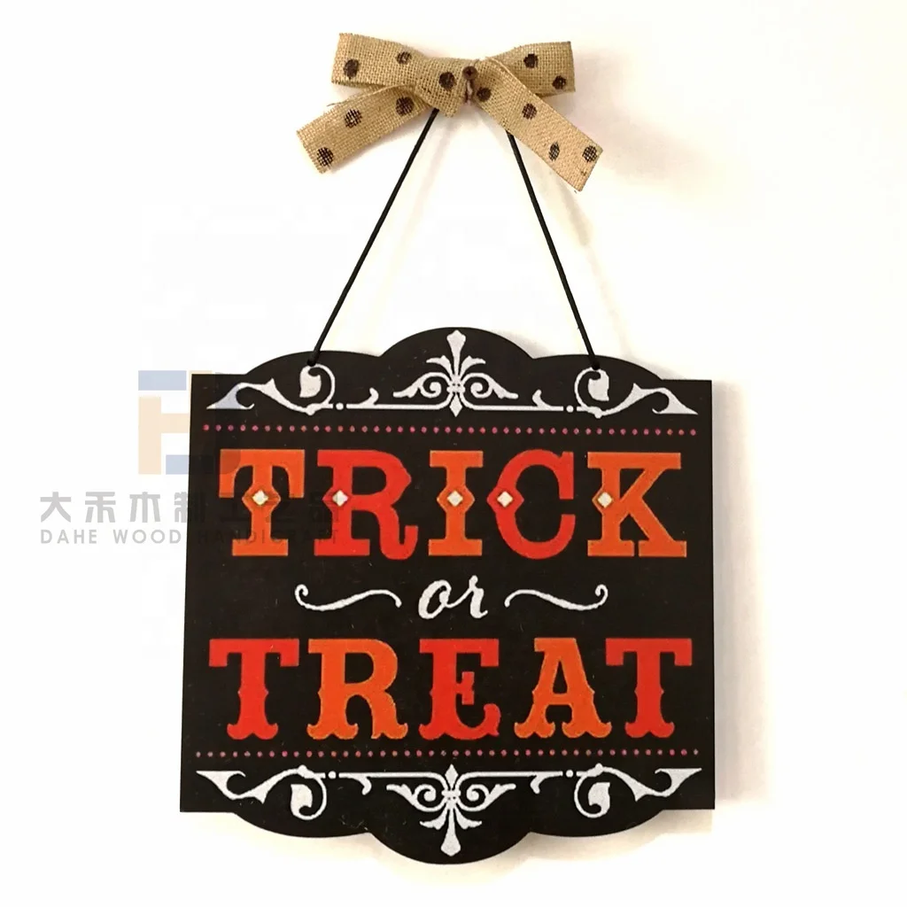 High Quality Wooden Board Plaques Crafts for Halloween Home Party Porch Hanging Decoration Door Wall Signs
