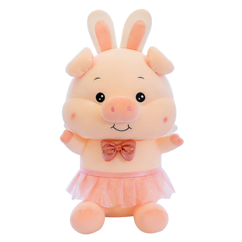 Милая Розовая кукла в виде свиньи, высокое качество, модный Рождественский подарок на заказ, оптовая продажа, мягкие плюшевые игрушки в виде свиньи