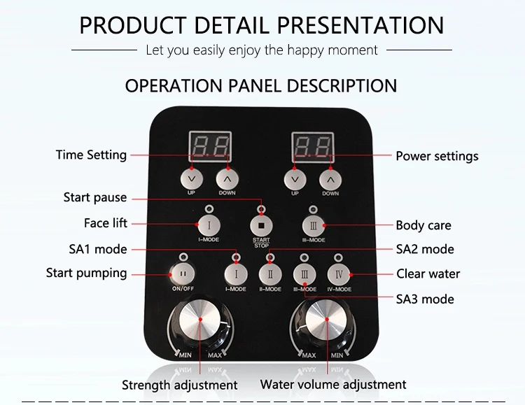 5 в 1 водный дермабразия кислородная машина для лица