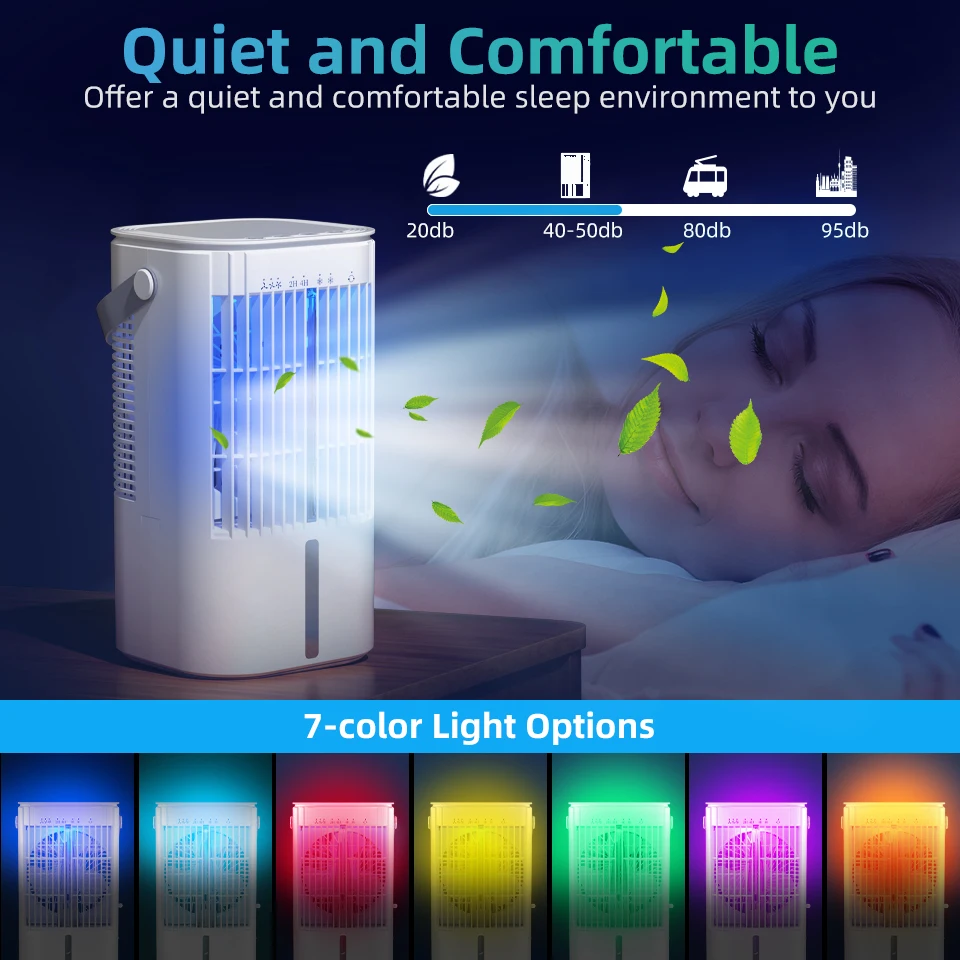 Direct Manufacturer Wholesale Good Price Low Noise Air Cooling Fan Rotation USB Air Conditioner Fan for Bedroom Living Room