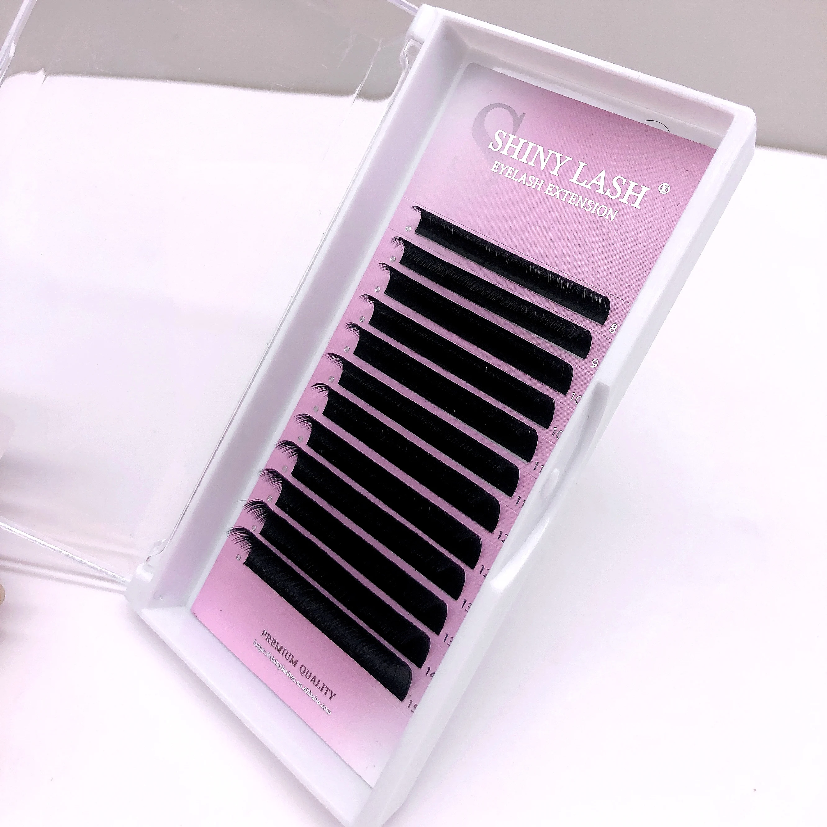 Single Eye Lash Extension Manufacturer Wholesale C/D Curl 0.07  Matte Black Eyelash Extensions With Custom Logo