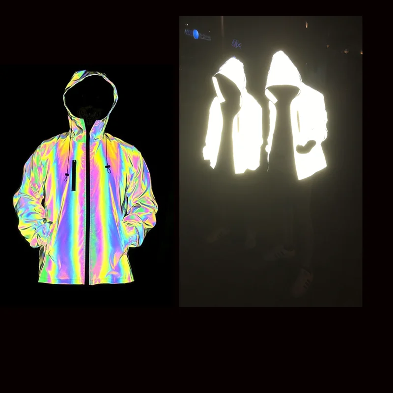 OEM индивидуальный логотип оптовая продажа Радужный светоотражающий жилет для мотоцикла куртка с ремнями улицы ночного вождения модная одежда