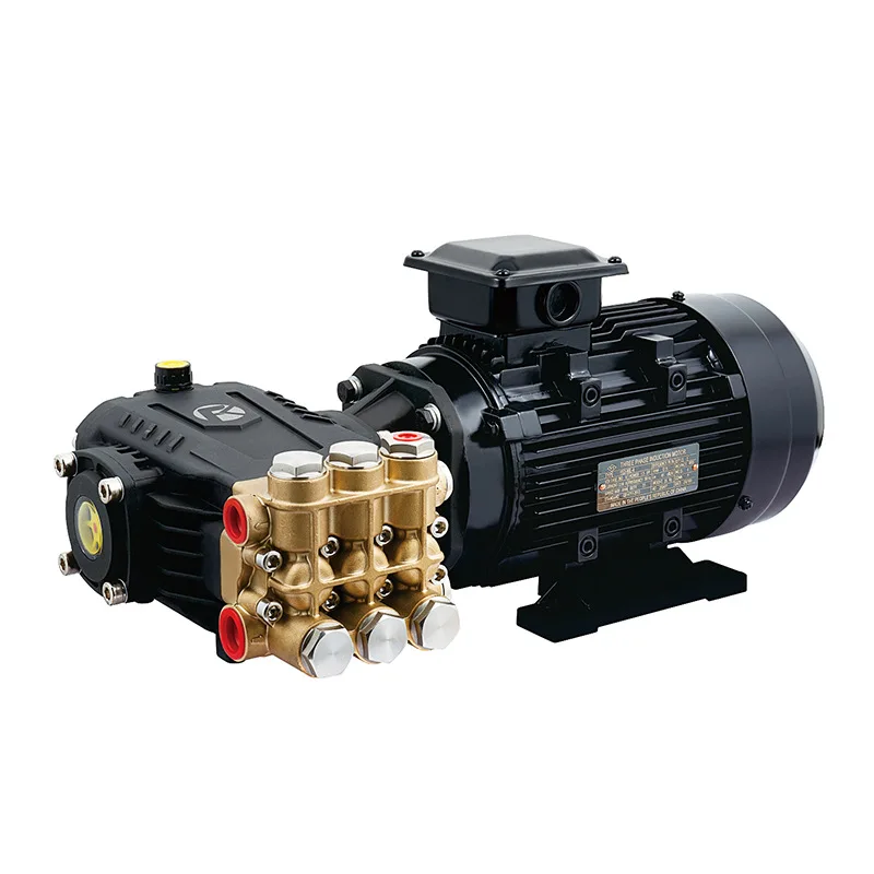 100bar 1450psi 5.5lpm 1.1gpm high pressure triplex plunger pump with electrical motor high pressure car washer machine