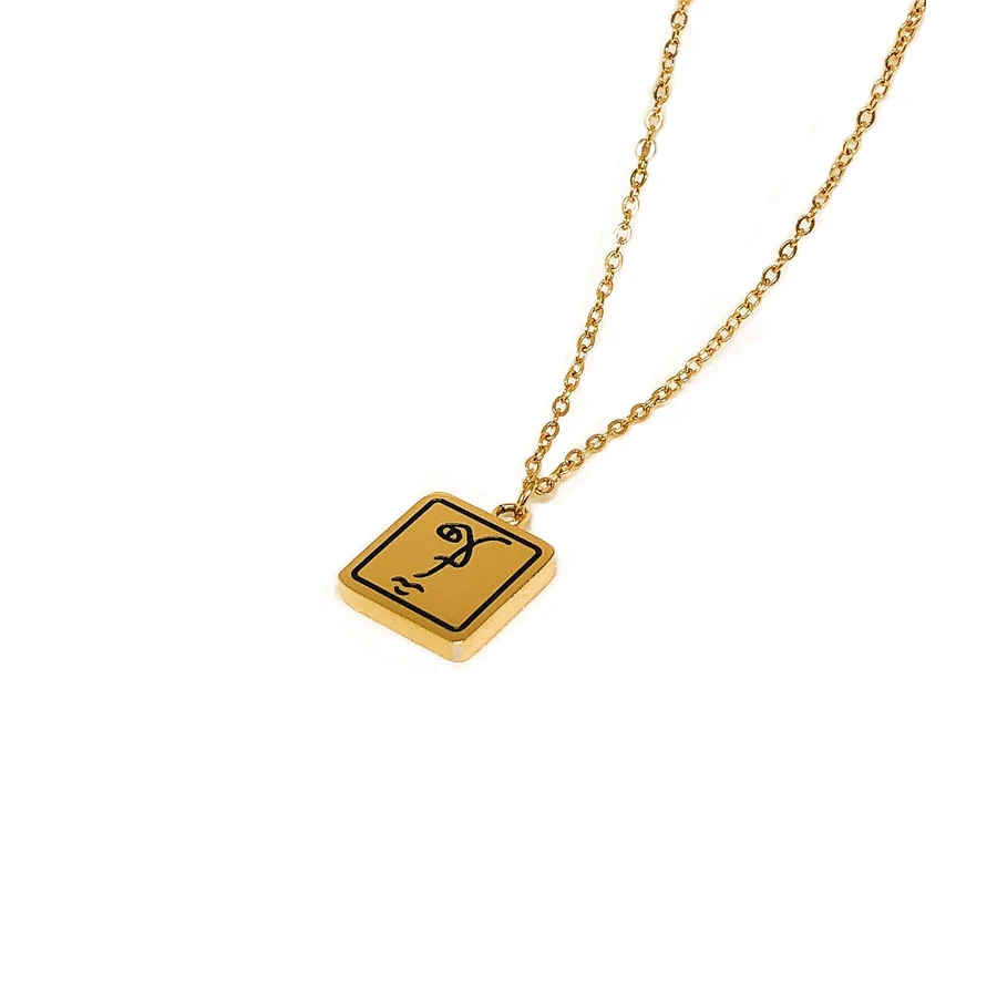 Manufacturer custom gold plated necklace high quality wholesale brand jewelry waterproof name necklace 18 carat gold chain