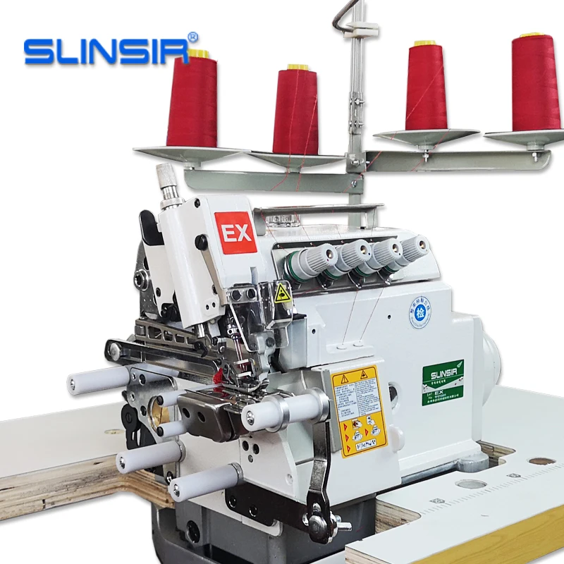 
EX Direct drive 4-thread top with bottom feed overlock sewing machine 