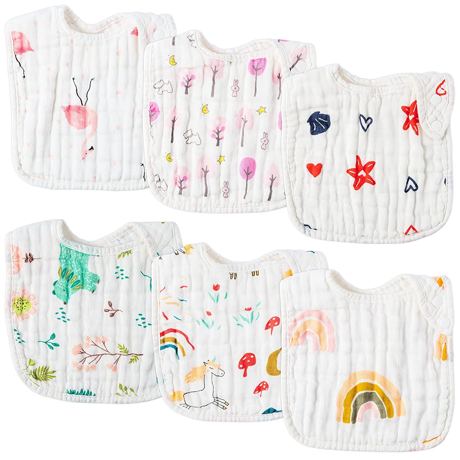 Baby Bandana Drool Bibs 100% Organic Cotton for Boys Girls