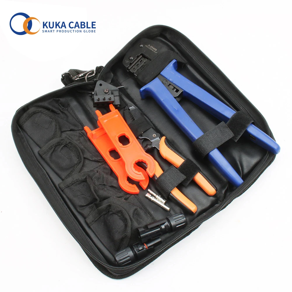 solar connector crimping tool bag terminal crimper wrench wire stripper pliers crimp