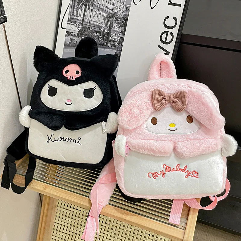 HL Ready to ship Sanrioed Junior Girls Schoolbag Cute Anime Cartoon Book Bag Lunch Bento Bag Kitty Kuromy Melodi Backpack Girl