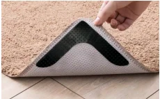 24SKUs 1mm 1.2mm 1.6mm 3.3mm Black Cushioning Effectv Anti-Roll Edge Anti-Skid Carpet Floor Mat Pad L Shape Triangle Rug Gripper