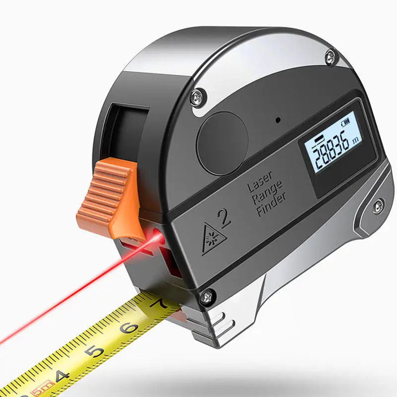 3m 5m 7.5m 10m 2 in 1 infrared digital smart electronic automatic digital laser measuring tape Measure Spring Merulerng Machine