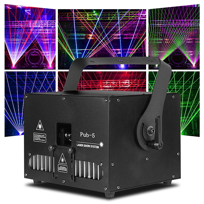 SHTX Laser Projector equipment stage 6W RGB full color 3d animation light laser show for night club wedding party 5w lazer light