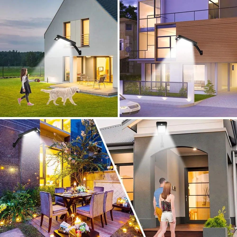 Newest Wholesale solar wall lights outdoor Top Quality Emergency Security With remote control  Solar motion lights outdoor