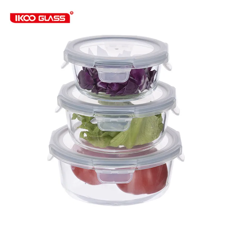 IKOO glass lunch box meal prep containers glass containers for food storage