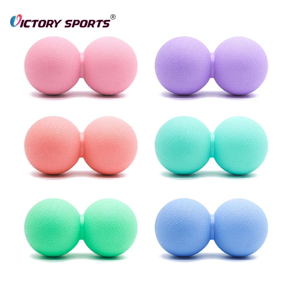 Factory direct yoga tpe peanut roller foot lacrosse massage ball