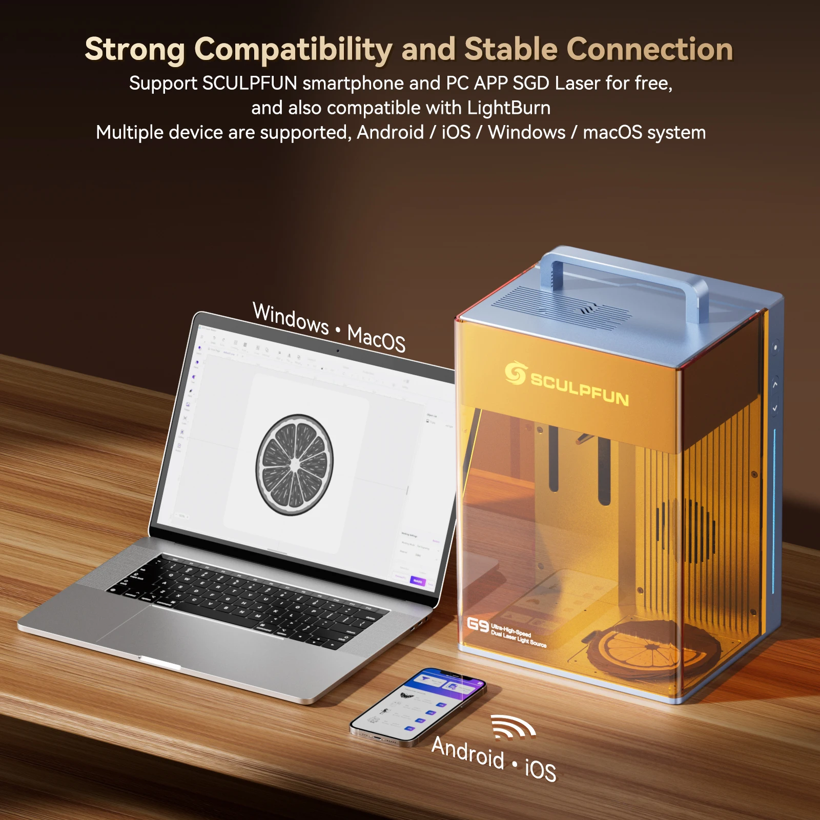 SCULPFUN G9 Laser Cutter and Engraver Machine Portable Lazer Engraving Machine