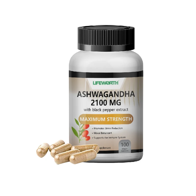 Lifeworth Immune Support Supplement tablets Organic Ashwagandha Root extract with Black Pepper tablets support hormonal balance
