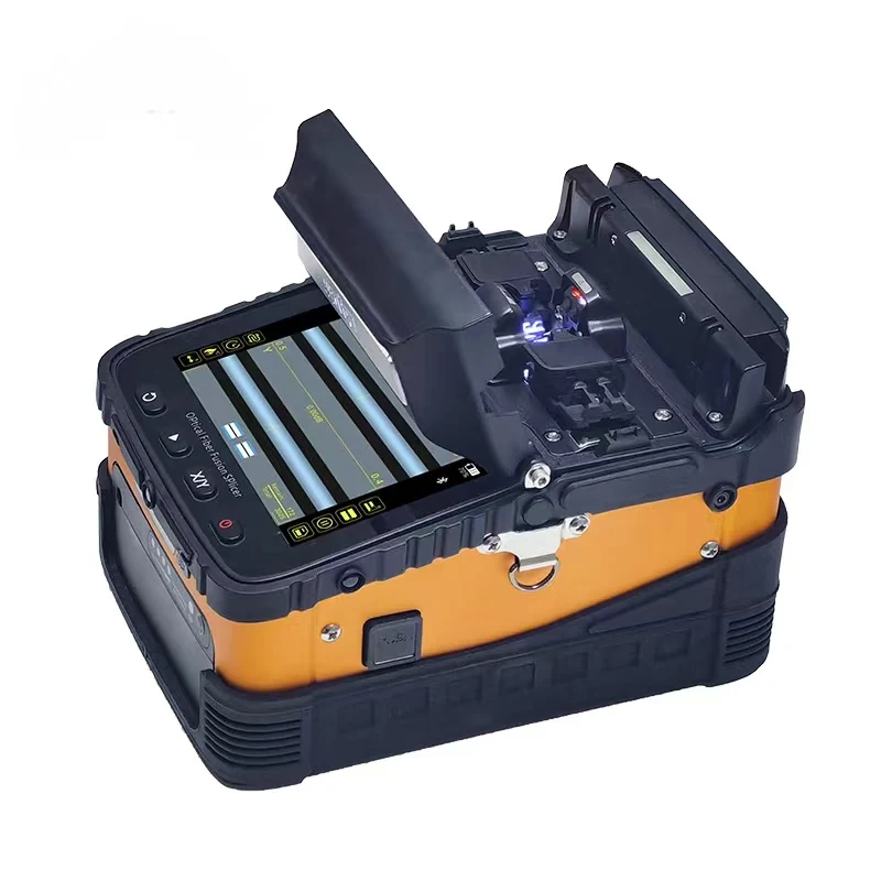 ai5  fusion splicer optical fiber fusion splicer AI-5 4 motors  splicing machine FTTH trunk line construction ftth project