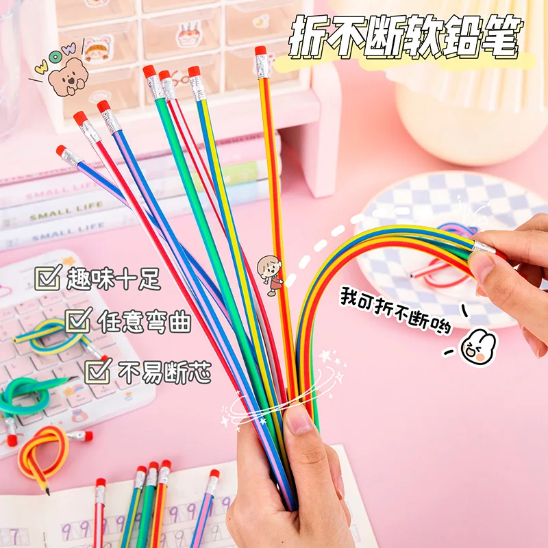 Deformable pencil creative stationery for elementary school students to write freely, bend and fold continuously, soft pencil