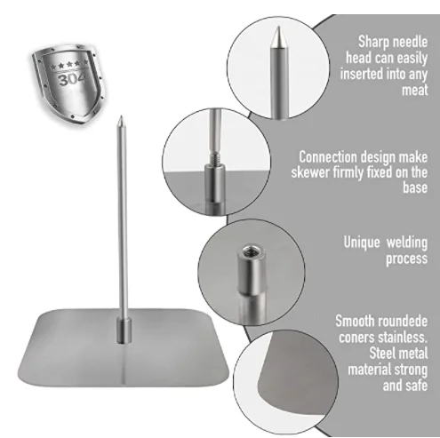 Hot Sale Stainless Steel Vertical Skewer Barbecue Spit Skewer Grill BBQ Brazilian Barbecue Skewer