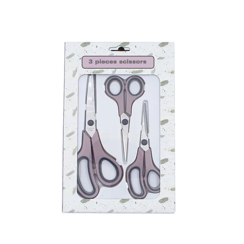 3 pieces Soft Comfort-Grip Handles Scissors Multipurpose Sharp Scissors Different Sizes All Purpose Scissors kit