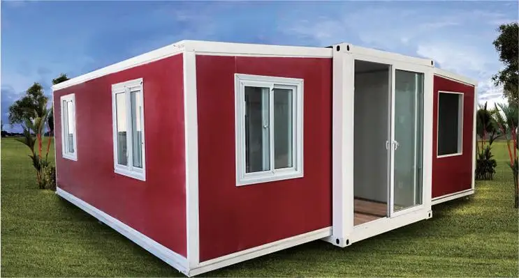 Prefabricated shipping container frame house prefab 20ft 40ft steel structure modern movable foldable extendable detachable home