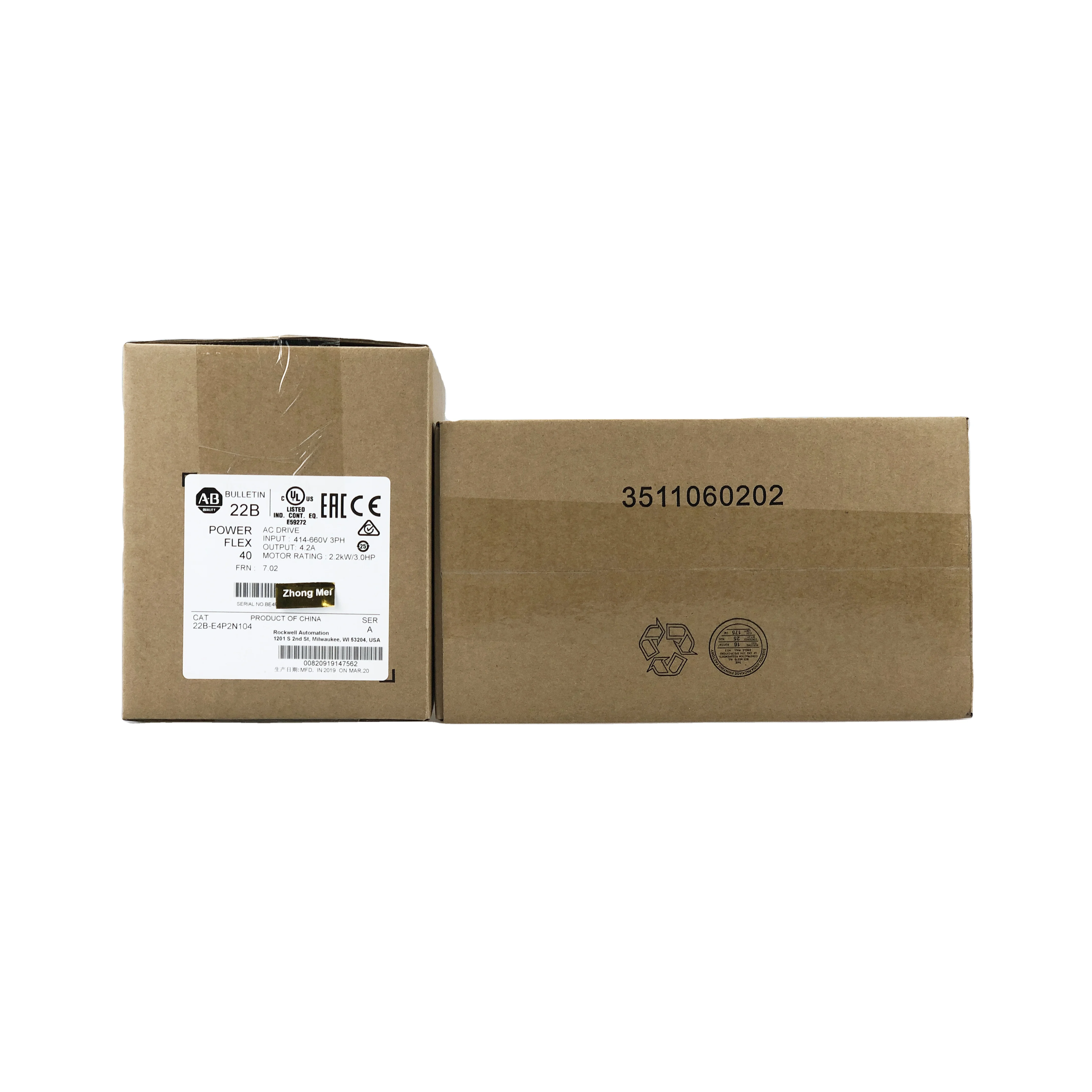 Factory Price PowerFlex 40 Frequency Converter Allen Bradley AC Drive 22B-E4P2N104 in large
