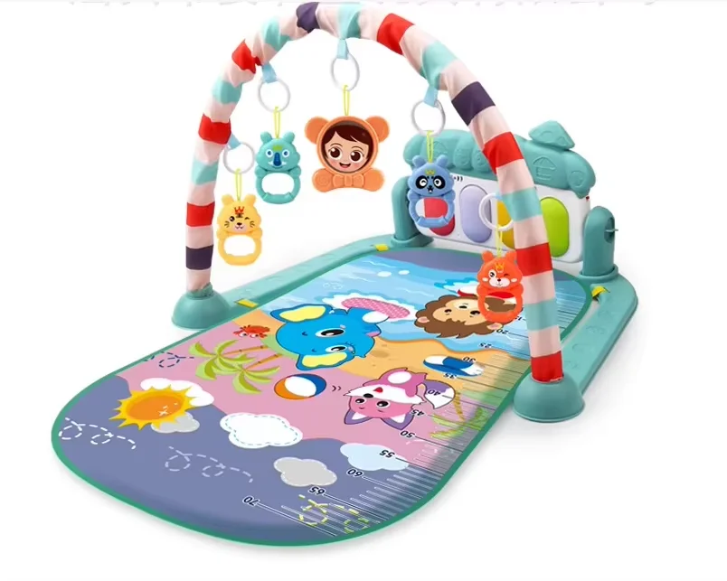 Wholesale Infant Keyboard Piano Playmat Rattles Toys Multifunctional Musical Activity Gym Baby Gym baby PlayMat