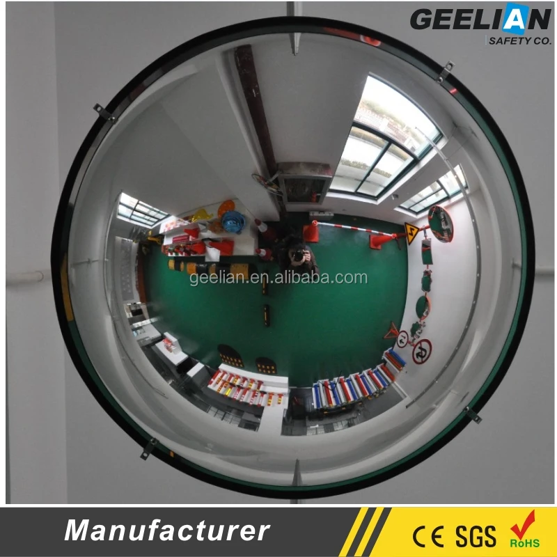 Wide Angle 360 degree Security Reflective Acrylic Convex Full Dome Mirror For Shopping Mall
