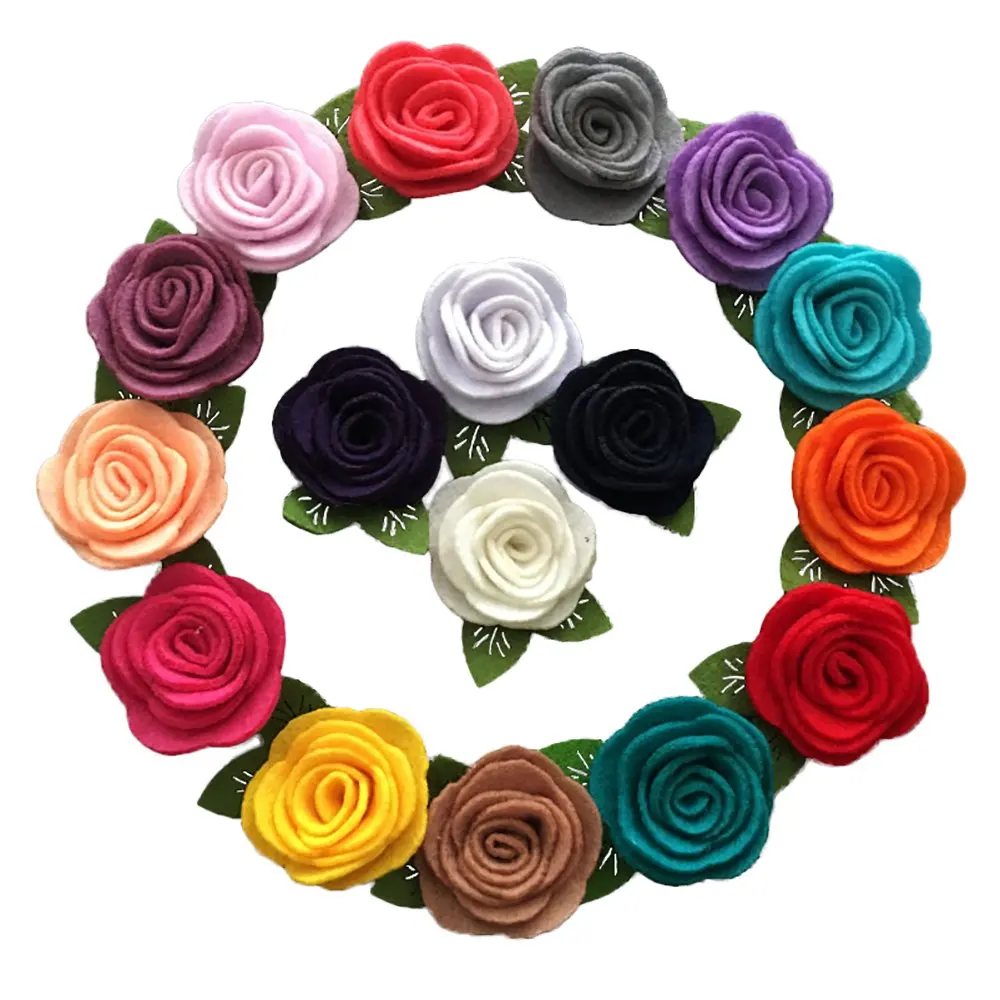 
colorful felt flowers diy home party decoration polyester craft felt flower 
